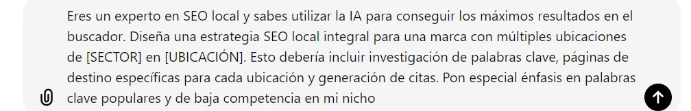 Prompt para crear una estrategia SEO local